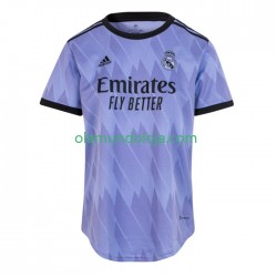 Camisola Real Madrid Mulher Equipamento Segundo 2022-2023 Manga Curta
